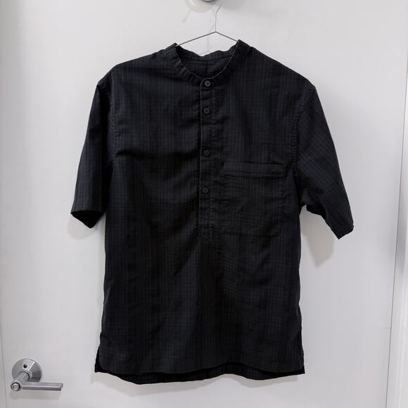 Lululemon down to the wire grid henley | Black Small - Picture 1 of 4